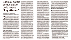 Sobre el déficit comunicativo de la nueva &quot;Ley Atenco&quot;